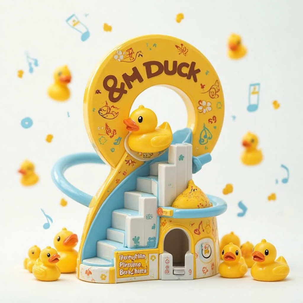 🐥 Small Duck Slide Toy Set – Musical Stair-Climbing Ducks 🛝🎶