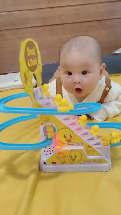 🐥 Small Duck Slide Toy Set – Musical Stair-Climbing Ducks 🛝🎶