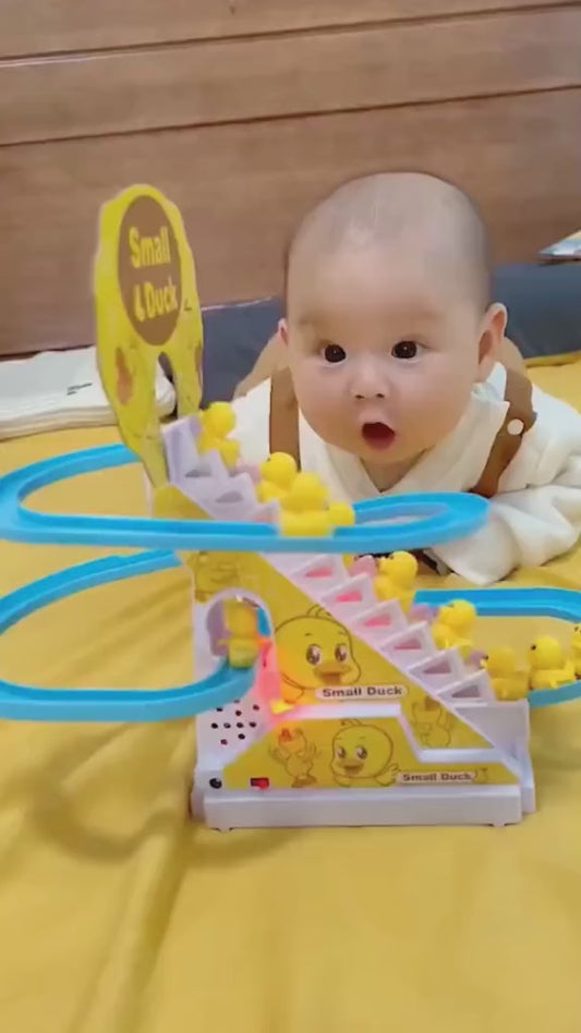 🐥 Small Duck Slide Toy Set – Musical Stair-Climbing Ducks 🛝🎶