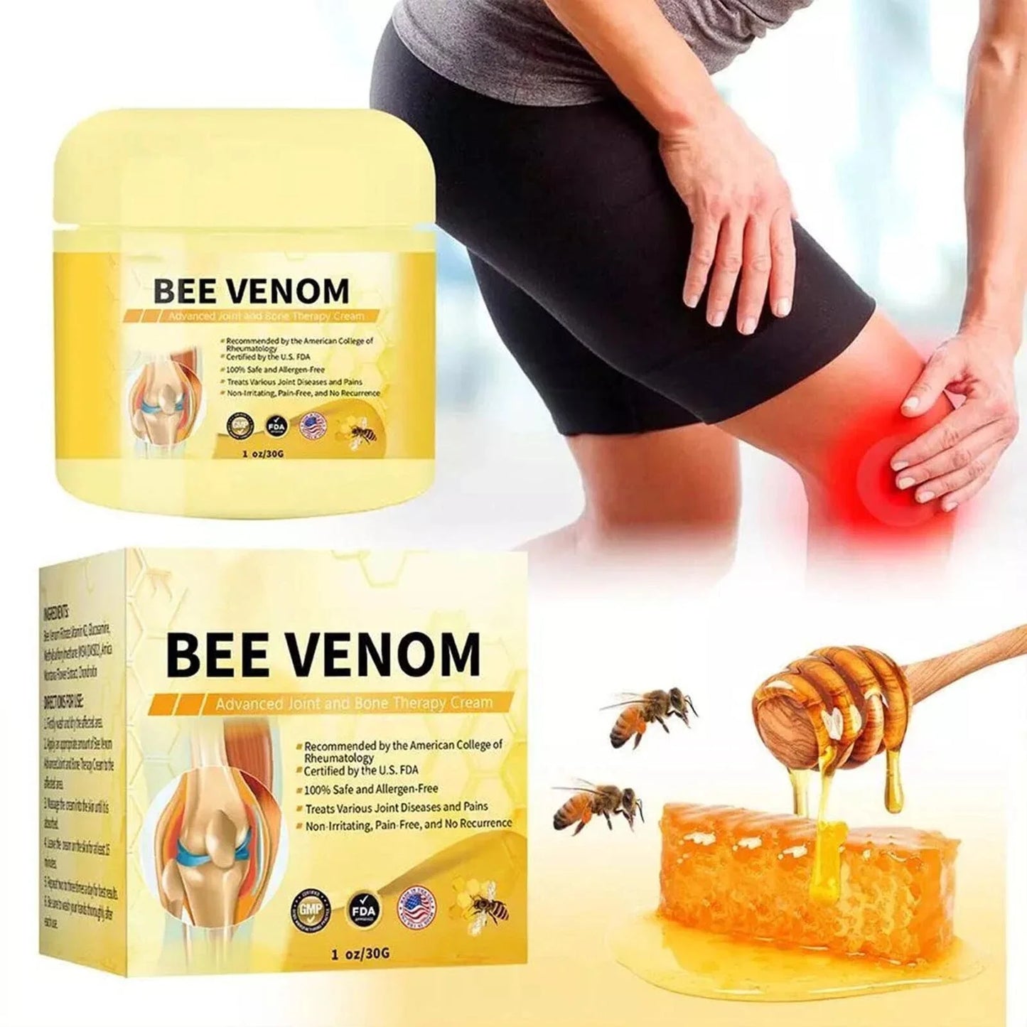 Bee Venom Pain Relief Bone Healing Cream ( Pack Of 2 )